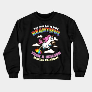 Beautiful Unicorn Farting Rainbows Crewneck Sweatshirt